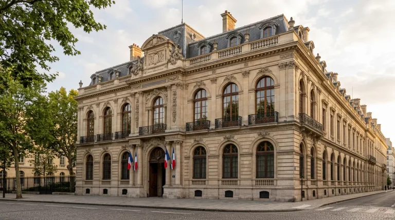 Façade institutionnelle évoquant la position de l'Autorité nationale des jeux face aux crypto-actifs